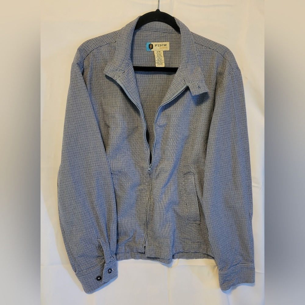 FINK CLOTHING Sz MEDIUM Bomber Jacket 100% Cotton Vintage - Picture 3 of 11